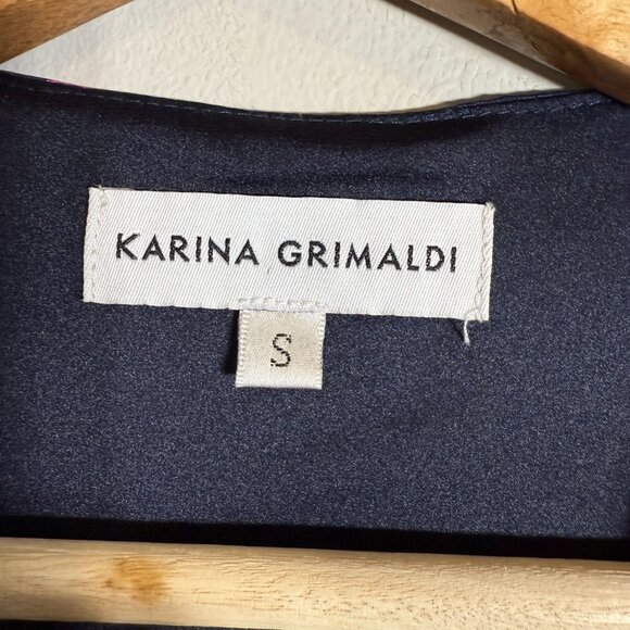 Karina Grimaldi Renatta Speckled Mini Dress Women's Small Blue Formal Wedding - Picture 8 of 16